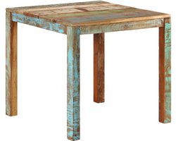 vidaXL - Eettafel - 82x80x76 - cm - massief - gerecycled - hout