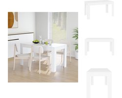 vidaXL Eettafel - Eettafels - Eet Tafel - Eet Tafels - Eettafel 140x74,5x76 cm bewerkt hout wit