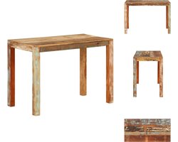 vidaXL Eettafel - Eettafels - Eet Tafel - Keukentafel - Eettafel 110x55x76 cm gerecycled massief mangohout