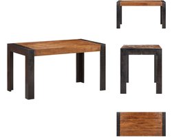vidaXL Eettafel - Eettafels - Eetkamertafel - Eetkamertafels - Eettafel 140x70x76 cm massief ruw mangohout