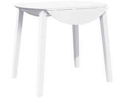 vidaXL Eettafel - Eettafels - Eetkamertafel - Keukentafel - Eettafel massief hout wit rubber