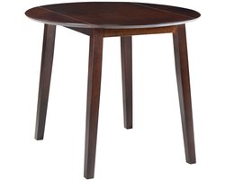 vidaXL Eettafel - Inklapbare Tafel - Eettafel inklapbaar rond MDF bruin - Salontafel - Kleine Keuken - Moderne Tafel