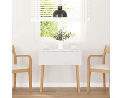 vidaXL - Eettafel - massief - hout - naturel - rubber