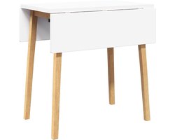 vidaXL Eettafel massief hout naturel rubber - Eettafel - Eettafels - Eetkamertafel - Keukentafel