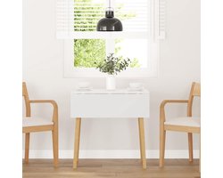 vidaXL Eettafel - Massief Rubberhout - 90x90/45 cm Eettafel - Eettafels - Eetkamertafel - Keukentafel