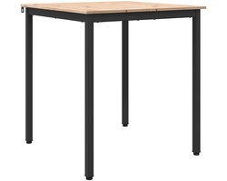 vidaXL - Eettafel - Naturel - 70 - x - 70 - x - 75 - cm - Massief - grenenhout