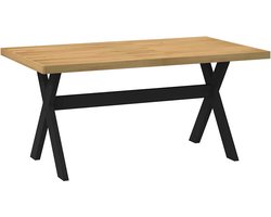 vidaXL - Eettafel - NOAIN - X-vormige - poten - 160x90x75 - cm - massief - hout