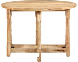 vidaXL Eettafel - Rond - 110x76 cm - Massief Mangohout Houten Eettafel - Eettafel Rond - Mangohout Eettafel - Salontafels - Diningtable
