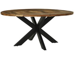 vidaXL - Eettafel - Ronde - Ø160x76 - cm - Massief - Acaciahout