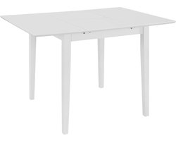 vidaXL - Eettafel - verlengbaar - (80-120)x80x74 - cm - MDF - wit