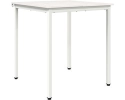 vidaXL - Eettafel - Wit - 70 - x - 70 - x - 75 - cm - Massief - grenenhout