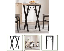 vidaXL - Eettafelpoten - X-frame - 40x40x73 - cm - staal