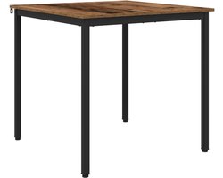 vidaXL - Eettafels - 80 - x - 80 - x - 75 - cm - Bewerkt - hout - Eikenhout - Vierkant