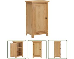 vidaXL Eikenhouten Kast - Kast - Kast 45x32x85 cm massief eikenhout - Vintage Kast - Landelijke Kast - Opslagkast