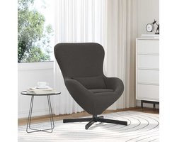 vidaXL - Eivormige - stoel - Donkergrijs - 63 - x - 73 - x - 90 - cm