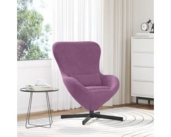 vidaXL - Eivormige - stoel - Paars - 63 - x - 73 - x - 90 - cm - Fluweel