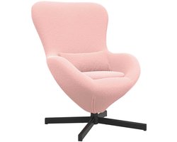 vidaXL - Eivormige - stoel - Roze - 63 - x - 73 - x - 90 - cm - Stof
