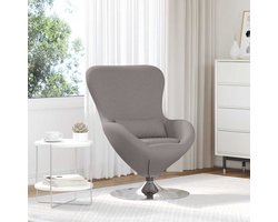 vidaXL - Eivormige - stoel - Taupe - Stof