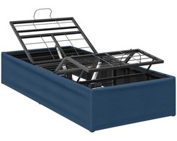 vidaXL - Elektrisch - Verstelbaar - Bed - Frame - Blauw - 200 - x - 70 - x - 33,5 cm - Staal