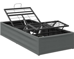 vidaXL - Elektrisch - Verstelbaar - Bed - Frame - Donkergrijs - 200 - x - 80 - x - 33,5 cm