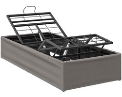 vidaXL - Elektrisch - Verstelbaar - Bed - Frame - Taupe - 200 - x - 70 - x - 33,5 cm - Staal