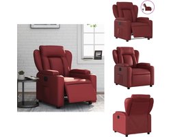 vidaXL Elektrisch Verstelbare Fauteuil - Elektrisch Verstelbare Fauteuils - Fauteuil - Relaxfauteuil - Fauteuil verstelbaar elektrisch kunstleer wijnrood