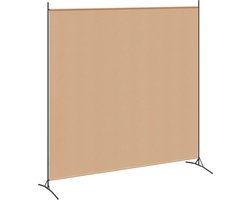 vidaXL - Enkele - Paneel - Kamerscheiding - Beige - 175 - x - 180 - cm - Stof