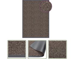 vidaXL Entreemat - Deurmat - Deurmat getuft 60x90 cm donkerbruin - Vloermat - Halmat - Bruine Deurmat