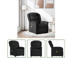 vidaXL Ergonomische Stoel - Massagestoel - Massagestoel verstelbaar stof zwart - Relaxstoel - Comfortstoeltje - Elektrische Massage