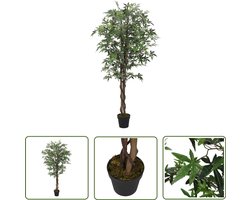 vidaXL Esdoornboom - Kunstplant - Kunstplant esdoornboom 224 bladeren 80 cm groen - Nepboom - Groene Plant - Kamerplant