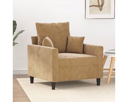 vidaXL - Fauteuil - 60 - cm - fluweel - bruin
