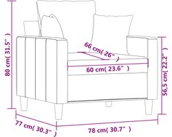 vidaXL Fauteuil 60 cm fluweel lichtgrijs