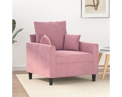 vidaXL - Fauteuil - 60 - cm - fluweel - roze