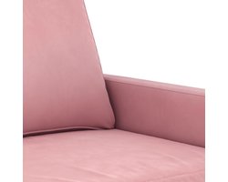 vidaXL - Fauteuil - 60 - cm - fluweel - roze