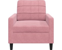 vidaXL - Fauteuil - 60 - cm - fluweel - roze