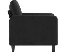 vidaXL - Fauteuil - 60 - cm - fluweel - zwart