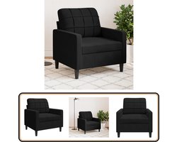 vidaXL - Fauteuil - 60 - cm - fluweel - zwart