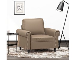 vidaXL - Fauteuil - 60 - cm - kunstleer - cappuccinokleurig