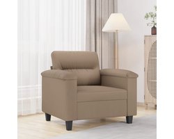 vidaXL - Fauteuil - 60 - cm - kunstleer - cappuccinokleurig
