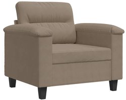 vidaXL - Fauteuil - 60 - cm - microvezelstof - taupe