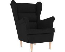 vidaXL - Fauteuil - 74x84x100 - cm - stof - zwart