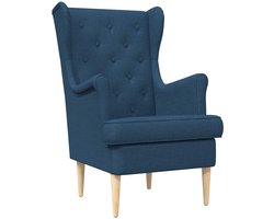 vidaXL - Fauteuil - Blauw - Stof