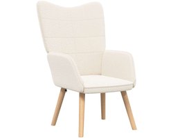 vidaXL - Fauteuil - Crème - 62 - x - 67 - x - 95,5 - cm - Sherpa - Stof