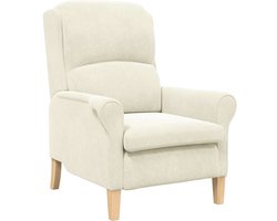 vidaXL - Fauteuil - Crème - 76 - x - 94 - x - 102 - cm - Fluweel