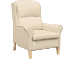 vidaXL - Fauteuil - Crème - Stof