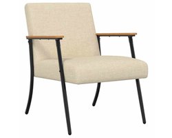 vidaXL - Fauteuil - Crème - Stof