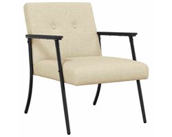 vidaXL - Fauteuil - Crème - Stof