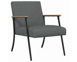vidaXL - Fauteuil - Donkergrijs - Stof