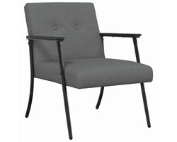 vidaXL - Fauteuil - Donkergrijs - Stof