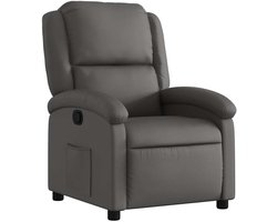 vidaXL - Fauteuil - echt - leer - grijs